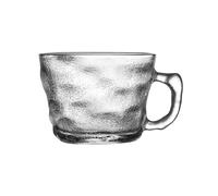 Dh2yjnbf3 Mug en verre transparent sans plomb, motif glacier, avec anse, 350 ml (12,3 oz), compatible lave-vaisselle
