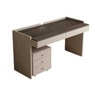 Dh2yjnbf3 Polyvalent Bureau d'étude Moderne for Ordinateur de Bureau à Domicile, Chambre Coucher, 2 tiroirs Rangement et Armoire latérale Mobile Facile à Installer(Grand)