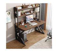 Dh2yjnbf3 Polyvalent Bureau d'ordinateur, Bureau, à Domicile, Combinaison d'armoires, Apprentissage et Jeux Facile à Installer(Bruin,100x60x170cm)