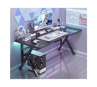 Dh2yjnbf3 Polyvalent Table PC de Bureau Blanche, Jeu en Direct, Simple, for Chambre à Coucher, Maison, Noir et Blanc Facile à Installer(Noir,140 * 60 * 74cm)