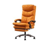 Dh2yjnbf3 Réglable Chaise d'ordinateur Ergonomique, Chaise de Patron Maison, inclinable, pivotante, Confortable, for Jeu sédentaire, siège Pause déjeuner(Orange)