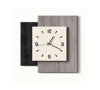 Dh2yjnbf3 Salon Minimalist Wall Clock Sandstone Texture Unique Shape Battery Operated Silent Décoration d'intérieur(Grand)