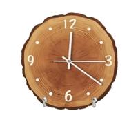 Dh2yjnbf3 Salon Wall Clock Wabi-Sabi Style Tree Ring Design Battery Operated Silent Décoration d'intérieur