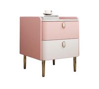 Dh2yjnbf3 Table de Nuit Table de Chevet Extra étroite en Bois Massif, Petite Armoire Rangement Chambre à Coucher Moderne et légère, Table Rose Chambre à Coucher(Grand)