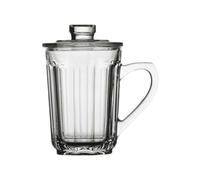 Dh2yjnbf3 Tasse en verre épais avec couvercle et poignée, tasse à thé transparent sans plomb for la maison le bureau