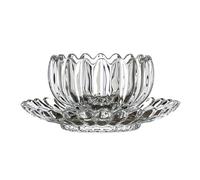 Dh2yjnbf3 Tasse et soucoupe en verre transparent en forme de citrouille, tasse et bol en verre sans plomb à rayures en relief for café, lait, thé et desserts(Transparent)