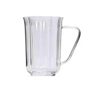 Dh2yjnbf3 Tasses à café en verre transparent avec anse, tasses à thé en verre borosilicate en forme de fleur de prunier de 310 ml