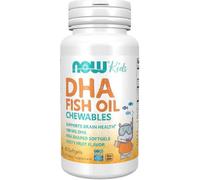DHA 100 mg Huile de poisson pour enfants 60 gélules à mâcher Now Foods