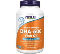 DHA-500 Huile de poisson, double force 180 capsules molles Now Foods