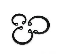DHAEY 10/25/50 pièces M8 à M30 304 acier inoxydable noir trou de roulement en acier Type C à l'intérieur de l'anneau de retenue de circlip interne (Color : Black 65mn steel, Size : M24 10pcs)