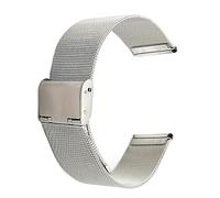 DHAEY Bracelet de Montre, 10/12/14/16/18/20/22/24mm Hommes Femmes Universel en Acier Inoxydable Bracelet de Remplacement en métal (Color : Silver, Size : 14mm)