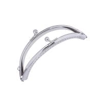 DHAEY Cadre en métal Baiser Fermoir Arc for Embrayage Porte-Monnaie Sac à Main Ton Argent Sac à Main Sac métal Arc Cadre Baiser Fermoir Serrure (Color : 15.5cm)