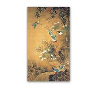 DHAEY Impression sur Toile Style Chinois-Fleurs Et Oiseaux 05-Tableaux pour la mur-Chinois Peinture Toile Art Mural Images pour Salon décor 30x50cm Sans cadre