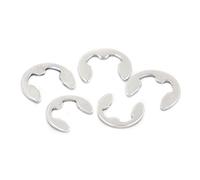 DHAEY M1.2-M15 304 A2 Acier Inoxydable roulement d'arbre Bague de retenue rondelle Collier E Type Clip circlip DIN6799(M1.5 50pcs)
