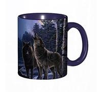 DHAEY Mug porcelaine fine Loup |Mug humour pour collègue, amis, copains, frères et soeurs |Mug original avec
