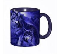 DHAEY Mug porcelaine fine Loup |Mug humour pour collègue, amis, copains, frères et soeurs |Mug original avec