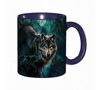 DHAEY Mug porcelaine fine Loup |Mug humour pour collègue, amis, copains, frères et soeurs |Mug original avec