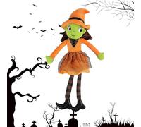 d'Halloween | Sorcière douillette pour filles, adorable doudou doux et belle décoration pour l'intérieur, avec bureau, lit, canapé, salon, fête et
