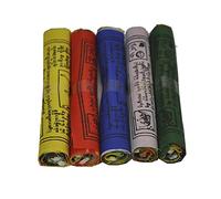 Dharma Store Lot de 50 drapeaux de prière tibétain bouddhiste pour bonheur, longévité et bien-être, 11,4 cm