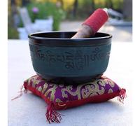 DharmaObjects Bol chantant tib tain Bouddha de m ditation, ensemble de coussins et de maillets (15 cm)