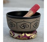 DharmaObjects Yoga M ditation 6 pouces Ganesh/OM Peace Bol chantant/Coussin/Maillet en palissandre Coffret cadeau