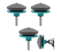 DHASUWT Aiguiseur de lames de tondeuse à gazon émoussé, kit d'affûtage de lames de tondeuse à gazon en corindon, universel résistant à l'usure, pour toute perceuse manuelle électrique (3, vert)