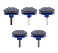 DHASUWT Aiguiseur de lames de tondeuse à gazon émoussé, kit d'affûtage de lames de tondeuse à gazon en corindon, universel résistant à l'usure, pour toute perceuse manuelle électrique (3, bleu)