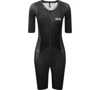 Dhb Aeron Lab Women's Raceline Short Sleeve Speedsuit Noir 14 (L) Female