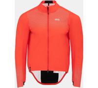 Dhb Aeron Tempo Waterproof Reflective Long Sleeve Performance Cycling Jacket Rouge Grand Male