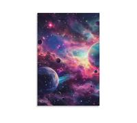 DHBANEIOK A Sky Full of Galaxies Poster Wallscroll Wandbanner Für DekoSourisive Rollbild Wandbild Stoff Poster Anime Leinwand Wandkunst Wand-Deko Leinwandbilder Ölgemälde 20x30inch(50x75cm)