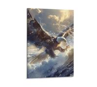 DHBANEIOK Aigle Impression Sur Toile - Image Sur Toile -DecoSourision Murale - Tableaux DécoSourision Moderne - Tableau Mural - Tableaux Pour La Mur 12x18inch(30x45cm)