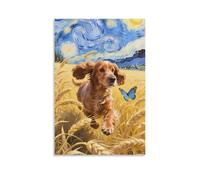 DHBANEIOK Anglais Cocker Spaniel Murale Decoration Murale Peintures Sur Toile Impression Sur Toile Affiche Decoration Pour La Décoration De La Maison 16x24inch(40x60cm)