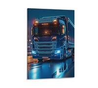 DHBANEIOK Camion Impression Sur Toile Tableaux Mur Art DécoSourision Peinture Toilettes Chambre Salon Décor À La Maison 16x24inch(40x60cm)