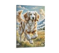 DHBANEIOK Chien afghan Murale Décoration Murale Image Sur Toile Tableau Impression Sur Toile Pour Chambre Et Couloir Premium 12x18inch(30x45cm)