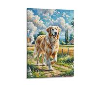 DHBANEIOK chien berger caucasien Murale Decoration Murale Peintures Sur Toile Impression Sur Toile Pour Salon Chambre Décorations 20x30inch(50x75cm)