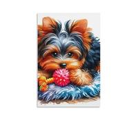 DHBANEIOK Chien mignon Murale Décoration Murale Image Sur Toile Tableau Impression Sur Toile Pour La Décoration De La Maison 20x30inch(50x75cm)