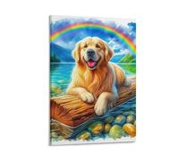 DHBANEIOK Chien mignon Murale Décoration Murale Peintures Sur Toile Impression Sur Toile Affiche Decoration Pour Salon Chambre Décorations 08x12inch(20x30cm)