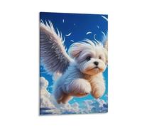 DHBANEIOK Chien mignon Murale Décoration Murale Peintures Sur Toile Impression Sur Toile Affiche Decoration Pour La Décoration De La Maison 16x24inch(40x60cm)