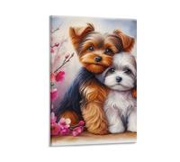 DHBANEIOK Chien mignon Murale Décoration Murale Peintures Sur Toile Impression Sur Toile Affiche Decoration Pour Salon Chambre Décorations 08x12inch(20x30cm)