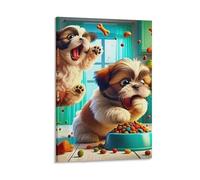 DHBANEIOK Chien mignon Murale Décoration Murale Peintures Sur Toile Impression Sur Toile Pour La Décoration De La Maison 08x12inch(20x30cm)