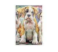 DHBANEIOK Chiot dans la rue Murale Décoration Murale Peinture Sur Toile Impression Sur Toile Pour La Décoration De La Maison 24x36inch(60x90cm)
