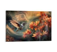 DHBANEIOK Colibri Murale Décoration Murale Peinture Sur Toile Impression Sur Toile Affiche Decoration Pour La Décoration De La Maison 20x30inch(50x75cm)