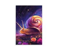 DHBANEIOK Escargots Peinture Sur Toile Impression Tableaux Coloré Abstraite Moderne Jet D'encre D'art Tableaux Domicile Chambre Murs DécoSourision Peintures 24x36inch(60x90cm)