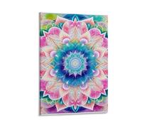 DHBANEIOK Fleur mandala Murale Décoration Murale Image Sur Toile Tableau Impression Sur Toile Pour Chambre Et Couloir Premium 12x18inch(30x45cm)