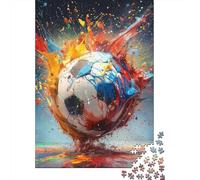 DHBANEIOK Football Puzzle 1000 Pièces Puzzle pour Adulte Jeu EduLe chatif 1000 Pièces Puzzles pour Adultes 1000pcs (75x50cm)