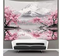 DHBANEIOK Japanese Cerises 3D Effet Tapisserie Art Mural Tapisserie Murales DécoSourision Murale En Tissu Pour Chambre Salon Serviette De Plage Tapisseries 150cmx200cm