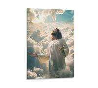 DHBANEIOK Jésus dans le mythe Impression Sur Toile Portrait Abstrait Art Print Poster Bureau Chambre Café Décoration,Toile 16x24inch(40x60cm)
