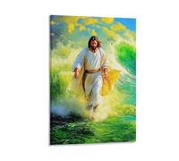 DHBANEIOK Jésus - Religion Murale Décoration Murale Image Sur Toile Tableau Impression Sur Toile Pour Chambre Et Couloir Premium 24x36inch(60x90cm)