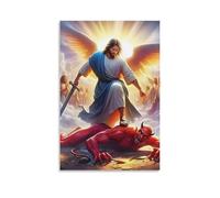 DHBANEIOK Jésus - Religion Murale Décoration Murale Image Sur Toile Tableau Impression Sur Toile Pour Salon Chambre Décorations 24x36inch(60x90cm)