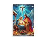 DHBANEIOK Jésus - Religion Murale Décoration Murale Image Sur Toile Tableau Impression Sur Toile Pour La Décoration De La Maison 24x36inch(60x90cm)